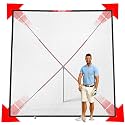 Net Playz Golf Practice Auto Return Net,10Ft x 10Ft, Quick Set-up, Multi-Angle Adjustment, Golf rebound net, Outdoor Training net,Target Panel included