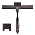 NETANY Shower Squeegee, 12-Inch Bronze Squeegee, All-Purpose Stainless Steel Squeegee for Bathroom, Shower Doors, Mirrors, Tiles and Car Windows - 100% Streak Free