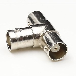 bnc female to dual female adapter  tee type rf coaxial connector  3-way bnc jointer for cctv dvr camera 10