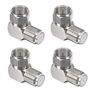f type female to male adapter rg 6 coaxial cable right angle connector 90 degree for tv cable tight corner wall plate mounted flat panel tv mounting setup box 4