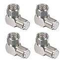 F Type Female to Male Adapter RG 6 Coaxial Cable Right Angle Connector 90 Degree for TV Cable, Tight Corner, Wall Plate Mounted, Flat Panel TV Mounting, Setup Box (4)