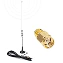 High Gain 3dbi Spring Magnetic Base Antenna with RP SMA Male to SMA Female Adapter