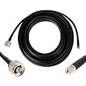 HLF400 Low Loss Extension Coaxial Cable N Male to SMA Male Type Plug Connectors for 4G, 5G, LTE Router, GPS, Radio 18 meter