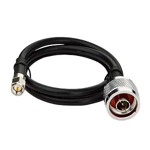 low loss hlf400 extension coaxial cable n male to sma male type plug connectors for 4g 5g lte router gps radio 1 meter-black