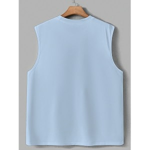 netclick men39s sleeveless round neck polycotton tank top vest