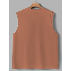 netclick men39s sleeveless round neck polycotton tank top vest