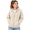 NETCLICK Women39s Cotton Fleece Full-Zip Hooded Sweatshirt