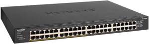 netgear gs348pp - 48-port gigabit ethernet unmanaged poe switch with 24-ports poe 48 ports 100 mbps unmanaged network switch black
