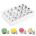 Netizen 24 pcs Stainless Steel Nozzles Set for Cake Decorating for Icing on Cakes, Cupcakes and Pastry, Cake Nozzle Set, Nozzle Set, Cake Making Set, Nozzle for Cake etc