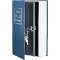 Alloy Steel Book Safe with Combination Lock, Dictionary Diversion Book Safe, Portable Safe Box,Cash, Jewellery, Kids, Money and Passport,Diamond ring Etc (Large- 24 * 15.5 * 5.5 cm, Black)
