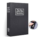 Alloy Steel Book Safe with 2 Key Lock, Dictionary Diversion Book Safe, Portable Safe Box,Cash, Jewellery, Kids, Money,Diamond Ring Etc (Key Lock - Blue, Small)