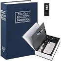 Alloy Steel Book Safe with Combination Lock, Dictionary Diversion Book Safe, Portable Safe Box,Cash, Jewellery, Kids, Money and Passport,Diamond ring Etc (Small- 18 * 11.5 * 5.5 cm, Blue)