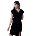 NEUDIS Women Polyester Knit Solid Fitted Overlap
