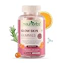 Neuherbs Glow Skin 30 Gummies For Men & Women With Hyaluronic Acid,Vitamins,Lycopene & Rosemary To Support Healthier & Youthful Skin Health,Natural Orange Flavoured,100% Vegetarian,Gelatin Free