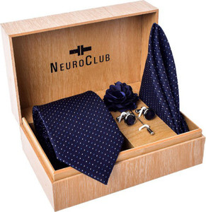 neuroclub silk cufflink  tie pin set