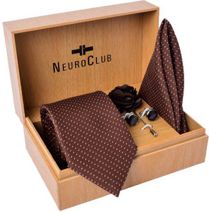 neuroclub silk cufflink  tie pin set