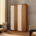 neuspace Tetra Engineered Wood 4 Door Wardrobe
