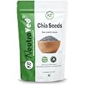 NeutraVed Chia Seeds 200g- Raw &amp; Unroasted Superfood for Weight Loss, Omega-3, Super Seed Rich Protein &amp; Fiber - 200g | Vegan, Gluten-Free, Natural Chai Seeds Zipper Pack