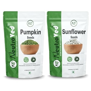 neutraved combo sunflower seeds 250g  pumpkin seeds 300g  rich in protein fiber amp antioxidants  healthy diet snacks- edible seeds 550g