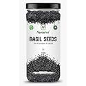 NeutraVed Raw Basil Seeds 150g – Edible Sabja Seeds for Eating, Weight Management &amp; Detox – Natural, Unpolished, Rich in Fiber &amp; Omega-3 | Jar 150gm