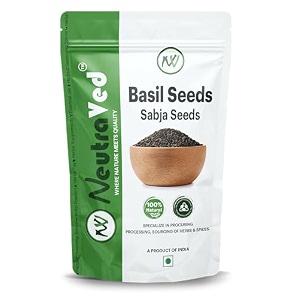 neutraved sabja seeds 350g basil seeds for eating tukmaria