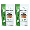 NeutraVed Raw Basil Seeds 700g – Edible Sabja Seeds for Eating, Weight Loss &amp; Detox – Natural, Unpolished, Rich in Fiber &amp; Omega-3 (Pack of 2X350g)