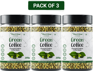 neutrione green coffee beans for weight loss unroasted beansorganic weight management instant coffee 3 x 200 g green coffee flavoured