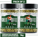NeutriOne Green Coffee Beans for Weight Loss (Unroasted Beans)(Organic) Weight Management Instant Coffee (2 x 0.5 kg, Green Coffee Flavoured)