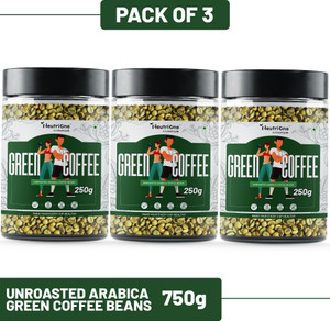 neutrione green coffee for weight loss unroasted beansorganic weight management instant coffee 3 x 250 g green coffee flavoured