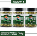 NeutriOne Green Coffee for Weight Loss (Unroasted Beans)(Organic) Weight Management Instant Coffee (3 x 250 g, Green Coffee Flavoured)