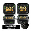 NeutriOne Premium Black Dates Khajoor | Dry Fruits | Khajur Rich in Iron, Fibre & Vitamins Dry Dates (4 x 400 g)