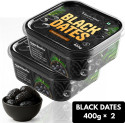 NeutriOne Premium Black Dates Khajoor | Dry Fruits | Khajur Rich in Iron, Fibre & Vitamins Dry Dates (2 x 400 g)