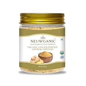 neuwganic - organic ginger powder  pure amp natural adrak powder  indian organic spices  ideal for making masala teaadrak candyadrak chai  50 gm pack of 1