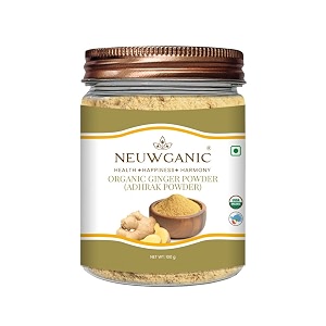 neuwganic - organic ginger powder  pure amp natural adrak powder  indian organic spices  ideal for making masala teaadrak candyadrak chai  100 gm pack of 1