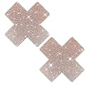 Neva Nude Iridescent Crystal Beamz Nipztix Pasties Nipple Covers for Festivals, Raves, Lingerie and More, Made in USA