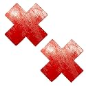 Neva Nude Iridescent Crystal Beamz Nipztix Pasties Nipple Covers for Festivals, Raves, Lingerie and More, Made in USA