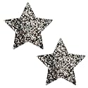 Neva Nude Iridescent Crystal Beamz Nipztix Pasties Nipple Covers for Festivals, Raves, Lingerie and More, Made in USA