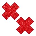 Neva Nude Iridescent Crystal Beamz Nipztix Pasties Nipple Covers for Festivals, Raves, Lingerie and More, Made in USA