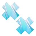 Neva Nude Iridescent Crystal Beamz Nipztix Pasties Nipple Covers for Festivals, Raves, Lingerie and More, Made in USA