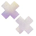 Neva Nude Iridescent Crystal Beamz Nipztix Pasties Nipple Covers for Festivals, Raves, Lingerie and More, Made in USA