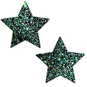 Neva Nude Iridescent Crystal Beamz Nipztix Pasties Nipple Covers for Festivals, Raves, Lingerie and More, Made in USA