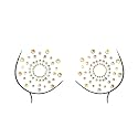 Neva Nude Iridescent Crystal Beamz Nipztix Pasties Nipple Covers for Festivals, Raves, Lingerie and More, Made in USA