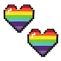 Neva Nude Iridescent Crystal Beamz Nipztix Pasties Nipple Covers for Festivals, Raves, Lingerie and More, Made in USA
