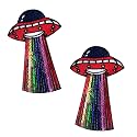 Neva Nude Iridescent Crystal Beamz Nipztix Pasties Nipple Covers for Festivals, Raves, Lingerie and More, Made in USA