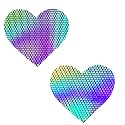 Neva Nude Iridescent Crystal Beamz Nipztix Pasties Nipple Covers for Festivals, Raves, Lingerie and More, Made in USA