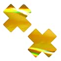 Neva Nude Iridescent Crystal Beamz Nipztix Pasties Nipple Covers for Festivals, Raves, Lingerie and More, Made in USA