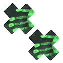 Neva Nude Iridescent Crystal Beamz Nipztix Pasties Nipple Covers for Festivals, Raves, Lingerie and More, Made in USA