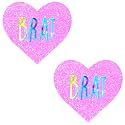 Neva Nude Iridescent Crystal Beamz Nipztix Pasties Nipple Covers for Festivals, Raves, Lingerie and More, Made in USA