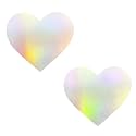 Neva Nude Iridescent Crystal Beamz Nipztix Pasties Nipple Covers for Festivals, Raves, Lingerie and More, Made in USA
