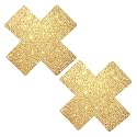 Neva Nude Iridescent Crystal Beamz Nipztix Pasties Nipple Covers for Festivals, Raves, Lingerie and More, Made in USA